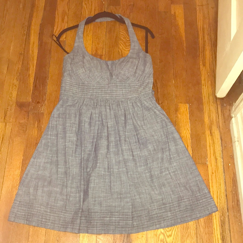 Size 16 Blue Jean-like Halter Dress